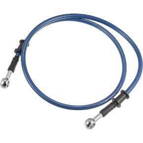 X AUTOHAUX 100cm 39.37" Length 10mm ID Motorcycle Hydraulic Brake Line Oil Hose Pipe 0° Stainless Steel Braided Cable for ATV Motocross Sport Bikes Black