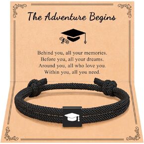 UNGENT THEM Graduation Braided Rope Bracelet for Men Boys, Christian Graduation Day Gifts for Son Grandson Nephew Brother Teens Boys