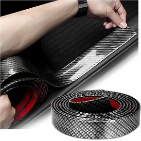 واقي عتبة باب السيارة، واقيات دخول حافة السيارة، ملصق شريط غطاء الخدش، مصد السيارة من ألياف الكربون، شريط حماية تلقائي ضد الاصطدام يناسب معظم السيارات (3.93 بوصة × 39.37 بوصة) in Kuwait