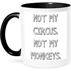 كوب 3dRose Not My Circus Not My Monkeys، 11 أونصة، أزرق