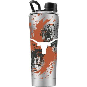 Gametime Sidekicks Texas Stainless Steel Shaker Tumbler w/Shaker Ball - Officially Licensed, 18/8 Stainless Steel, Double-walled, Vacuum-insulated