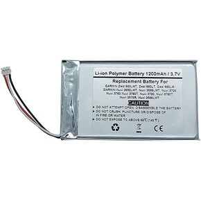 3.7V 1200mAh Replacement GPS Navigator Battery for Garmin Nuvi 2660LMT, Nuvi 2669LMT, Nuvi 3700, Nuvi 3760, Nuvi 3760T, Nuvi 3790, Nuvi 3790T,Nuvi 2575R,Nuvi 2595LMT,Dezl 560LMT,Dezl 560LT,Dezl 560LM
