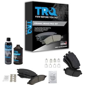 TRQ Ceramic Brake Pad Front & Rear w/Chemicals Compatible with 04-07 Freestar Monterey