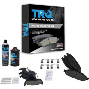 TRQ Ceramic Brake Pad Front & Rear Kit w/Chemicals Compatible with Chrysler Pacifica SUV