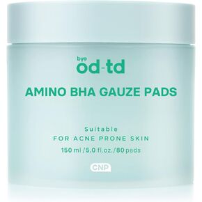 bye od-td Amino BHA Pads (80 Count) - Pre-Soaked Oil Control Cotton Pads for Gentle Exfoliation. Korean Skincare by LG Beauty. Amino Acid, Salicylic Acid, Tea Tree, Herb-Vinegar Tincture.