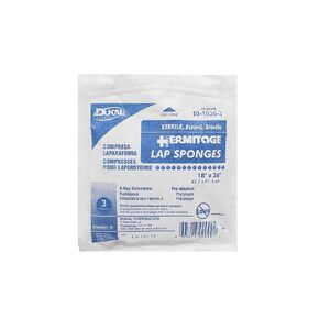 DUKAL Laparotomy Sponge, Prewashed, Xray, soft pack, 18" x 36", Sterile (Pack of 60)