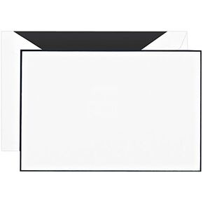Crane & Co. Black Bordered Correspondence Card (CC3512), Pack of 10