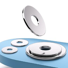 1/4(200pcs) Flat Washer, 18-8 (304) Stainless Steel Washers Flat