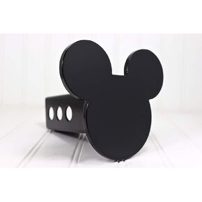 Custom Hitch Covers 12763-Matte Black Mickey Mouse Ears Hitch Cover, 2"