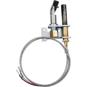 ninawesome Pilot Burner 750 Millivolt Thermopile Assembly, Natural Gas & Propane Gas Pilot Orifice Compatible with Cecilware Fryer Imperial Fryer Series Replacement for 66704, 51-1467