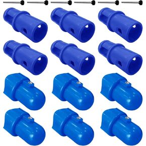 12 قطعة من أغطية عمود الترامبولين، معرف عالمي 28 مم (1.14 بوصة) خطافات ترامبولين على شكل حرف G وأغطية عمود الترامبولين الآمنة بقطر 1.5 بوصة مع إبهام لولبي لخطاف شبكة الترامبولين in Kuwait