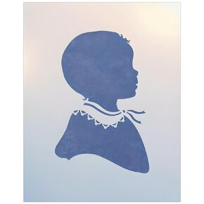 Silhouette Baby Stencil - Shadow Art Head Silhouette Profile Cameo Template Reusable Laser Cut Mylar Template for Painting Home Decor Crafts - The Artful Stencil