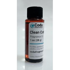 Clean Cotton Fragrance Oil | by Coda Fragrance | for Candles, soap, and More (6, Ounces)