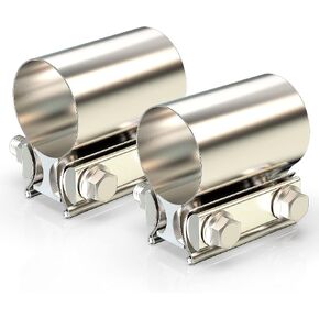 مشبك عادم RENO مقاس 2.0 بوصة، وصلة ربط كم بمشبك بعقب من الفولاذ المقاوم للصدأ تستخدم لأنابيب العادم ونهايات كاتم الصوت وتوصيل نظام العادم (قطعتان) in Kuwait