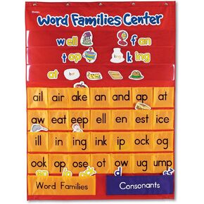 Learning Resources Word Families Center Pocket Chart, ABC, Phonics Chart, Measures 28"W x 37.5"H, Ages 6+