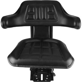 Black Universal Adjustable Tractor Suspension Seat Waffle Style with Tilt Fits for Ford/New Holland Tractor 3000 3010 3300 3400 3600 3610 Shock Absorption Alloy Steel PVC in Kuwait
