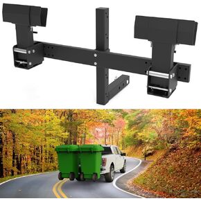 حامل سلة المهملات المزدوج من ELITEWILL يسمح بالنسخ الاحتياطي، سلة قمامة عالية التحميل، حامل وصلة ربط مناسب للمركبات/السيارات/الشاحنات/عربات الجولف/ATV/UTV مع جهاز استقبال وصلة 2 بوصة in Kuwait