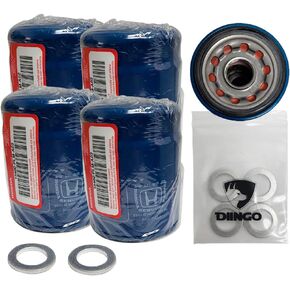 Genuine OEM Honda Engine Oil Filter 15400-PLM-A02 / 15400-RTA-003 + DIINGO Drain Plug Gasket 94109-14000 Replacement for Honda Civic, Pilot, CR-V, Accord, Acura Models (4 Pair)