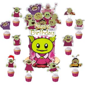 37pcs Nanalan Birthday Party Supplies for Nanalan Theme Birthday Decorations include Cake Topper and Cupcake Toppers Sets in Saudi Arabia