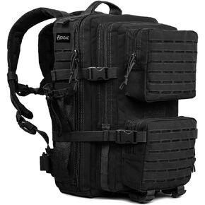 Military Tactical Backpack for Men and Women 30L Army 3 Days MOLLE Assault Pack Bag Large Black Rucksack
