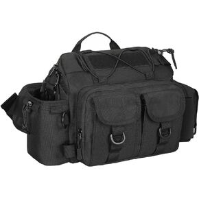 CamGo Tactical Range Bag Large Outdoor Hiking Waist Pack EDC Utility Crossbody Messenger Bag Lumbar Gear Pouch