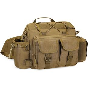 CamGo التكتيكية مجموعة حقيبة كبيرة في الهواء الطلق المشي لمسافات طويلة الخصر حزمة EDC فائدة Crossbody حقيبة ساعي قطني والعتاد الحقيبة