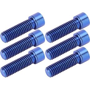 Keenso Stem Screw, 6pcs M8x25mm Alloy Colored Screws Riser Screws, Handlebar Bolt Spare Part Accessory(Blue) sportinggoods Bike Stems and Parts & Parts