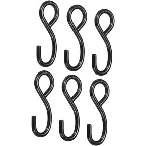 MECCANIXITY Ratchet Strap S Hook Load 1102 Lbs 104mm Length for 1" Tie Down Strap Webbing Car Truck Trailer Pack of 6