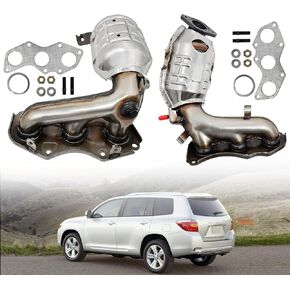 674-965&674-133 Front&Rear Catalytic Converter Set Fit For 2008-2013 Toyota Highlander Sport 3.5L V6(BANK1 AND BANK2) FCE16624 FCE16663X