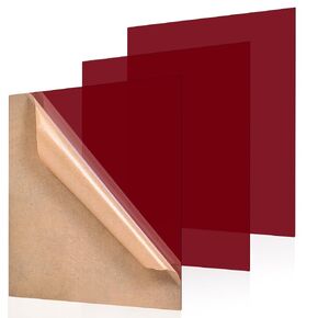 3 Pcs Red Transparent Acrylic Sheets, 12 x 12 x 1/8 Inch Laser Cutting Acrylic Sheets, Acrylic Sheets for DIY Projects, Crafts Art Display, Signs