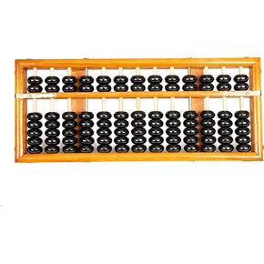 Asian Home Vintage-Style 13 Column Rods Wooden Abacus Professional Soroban Chinese Japanese Calculator Counting Tool (Large) - 14.5" x 6"