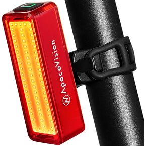 2023 LumeBeam 100 Lumens Bike Tail Light USB Rechargeable - IPX6 Safety LED Bicycle Rear Light for Cycling and Night Riding - 1000 mAh Battery, 6 Lighting Modes, Easy Fit, 270° Visibility