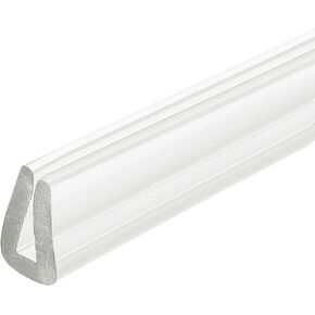 uxcell U Channel Edge Trim, 11.5ft Length Rubber Guard Seal Strip Edge Protector Fit for 4-5mm Edge, (9/16" W x 5/16" H) Clear