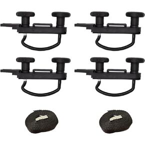 Cheerock 4Pcs Universal Roof Box U Metal Bolt Clamps Car Mounting Bracket Mounting Fitting U Clips Kit Rooftop Cargo Carrier Rack Bolts 85mm Internal Width with 8 Lock Nuts and 2 Straps