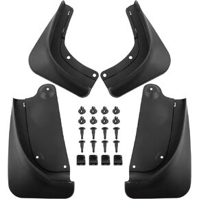 BOXI (Set of 4) Front and Rear Side Mud Flaps Splash Guards Fit for Tesla Model Y 2020 2021 2022 2023 2024 Upgraded Splash Guards Fenders for Tesla Model Y Accessories No Need to Drill Holes