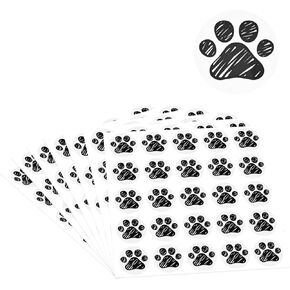 500Pcs Paw Prints Stickers, Dog Puppy Paw Stickers Clear, Self-Adhesive Black Paw Prints Decor Labels, Dog Paw Shape Sticker for Kids Classroom Birthday Party Vet Kennel Envelopes Seals Card Gift Wrap