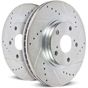 Power Stop Rear AR8762 Pair of Drilled and Slotted Brake Rotors