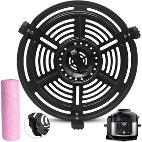 Air fryer Replacement Parts for Ninja FD302 OL501 6.5 Qt Pressure Cooker & Air Fryer, 9.7' Round Food Grade Air Fryer Grill Pan Grill Plate Crisper Plate Accessories Tray Rack, Dishwasher Safe