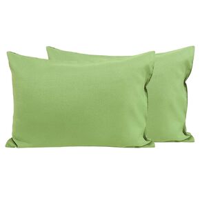 FLXXIE 2 Pack Microfiber Toddler Pillowcases, 14x20 Inches Fits Baby Pillow Sized 12x16, 13x18 or 14x20, Soft and Cozy Small Travel Pillow Covers with Envelope Closure, Sage Green