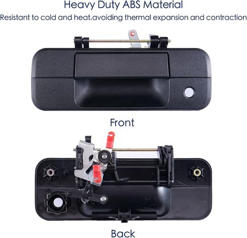 Lcyolada Premium Tailgate Handle Latch with Rod Clips,Fits for Toyota Tundra 2007-2013,Textured Black,Replace# 69090-0C040, 690900C040,81213 in Saudi Arabia