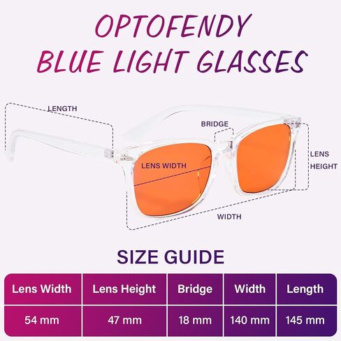 OPTOFENDY Blue Light Glasses for Men Women, Gaming Glasses for Computer, TV, Phone with Anti Fatigue, Eyestrain & UV Glare in Kuwait