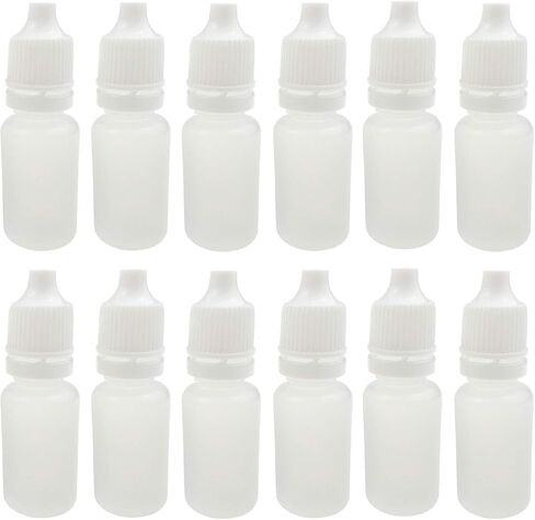 UPSTORE 50PCS White Plastic Refillable Empty Dropping Bottles Eye Liquid Squeezable Dropper Vials Sample Packing Storage Holder Container with Screw Cap And Orfice Reducer(Bottle+Tip cap+cap) (2ml) in Saudi Arabia
