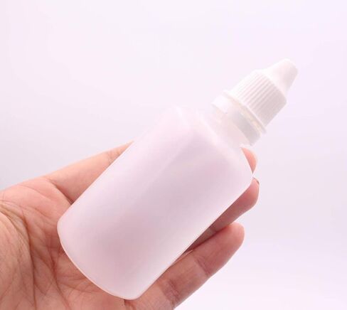 UPSTORE 50PCS White Plastic Refillable Empty Dropping Bottles Eye Liquid Squeezable Dropper Vials Sample Packing Storage Holder Container with Screw Cap And Orfice Reducer(Bottle+Tip cap+cap) (2ml) in Saudi Arabia