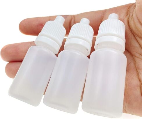 UPSTORE 50PCS White Plastic Refillable Empty Dropping Bottles Eye Liquid Squeezable Dropper Vials Sample Packing Storage Holder Container with Screw Cap And Orfice Reducer(Bottle+Tip cap+cap) (2ml) in Saudi Arabia