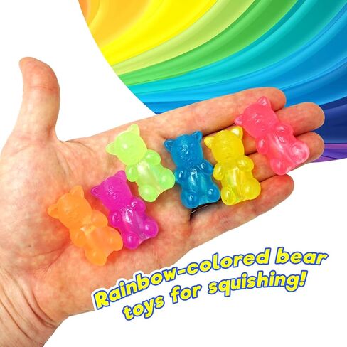 JA-RU Mini Gummi Bears Pencil Toppers for Kids (1 Pack, 6 Bears Each) Mochi Squishy Toys. Stress Relief Fidget Toys. Bulk Party Favors & Cool School Supplies. 4530-1s in Saudi Arabia