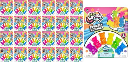 JA-RU Mini Gummi Bears Pencil Toppers for Kids (1 Pack, 6 Bears Each) Mochi Squishy Toys. Stress Relief Fidget Toys. Bulk Party Favors & Cool School Supplies. 4530-1s in Saudi Arabia