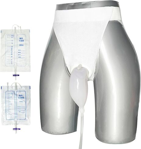 Urine Bags for Men- Reusable 2 Urine Catheter Drainage Bags（1000 ml&2000ml) - Portable Silicone Collection for Elderly and Bedridden in Saudi Arabia
