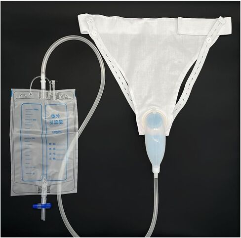 Urine Bags for Men- Reusable 2 Urine Catheter Drainage Bags（1000 ml&2000ml) - Portable Silicone Collection for Elderly and Bedridden in Saudi Arabia