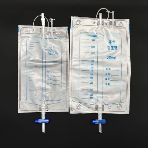 Urine Bags for Men- Reusable 2 Urine Catheter Drainage Bags（1000 ml&2000ml) - Portable Silicone Collection for Elderly and Bedridden in Saudi Arabia