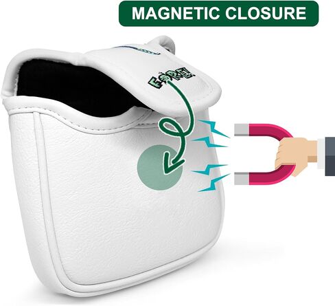 Golf Mallet Headcover Golf Club Head Covers with Strong Magnetic Headcovers Fits Most Mallet Putters, Scotty Cameron, Taylormade, Odyssey, Ping, Callaway Mallet Putter Head Cover in Saudi Arabia